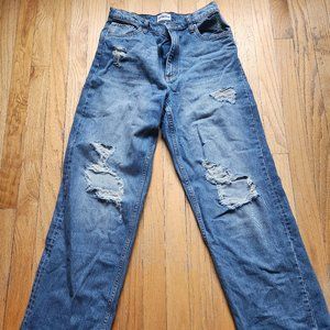 The Drop - Distressed Loose-Fit Straight Leg Jean